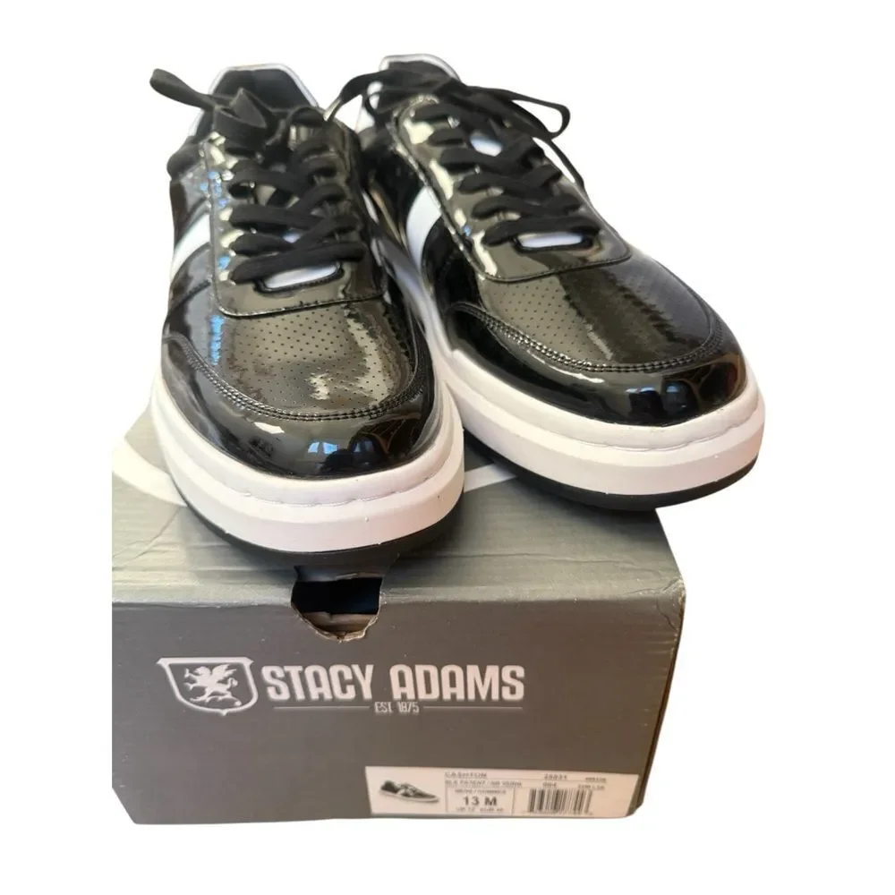 Stacy Adams Cashton Black Patent Sneakers | Men’s 13 | NIB